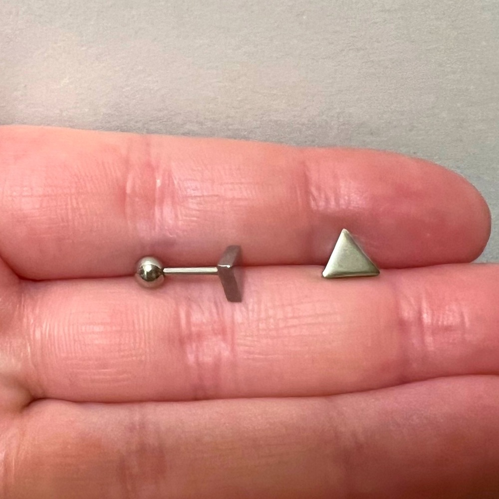 Stainless Steel Triangle Earrings